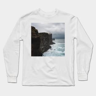 Stunning Latrabjarg Cliffs in Westfjords Iceland Long Sleeve T-Shirt